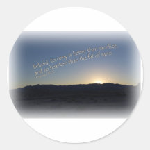 1 Samuel 15:22 Sunset White Gräns