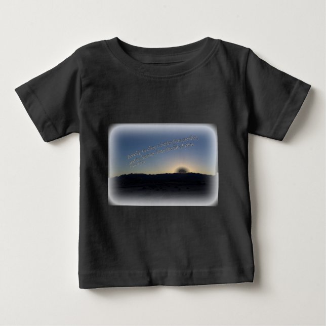 1 Samuel 15:22 Sunset White Gräns Tee (Framsida)