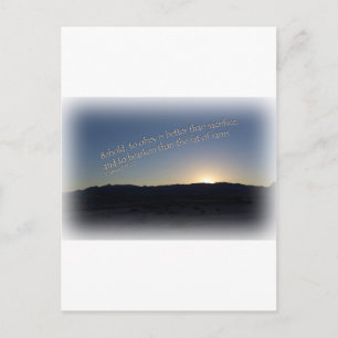 1 Samuel 15:22 Sunset White Gräns Vykort