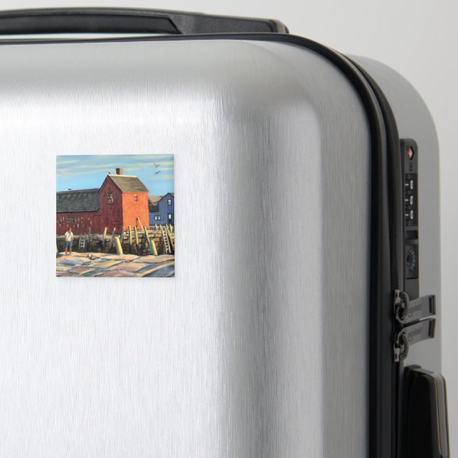 #1 Scenia Motif Rockport Fishing Shack Magnet (In Situ (Luggage))