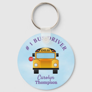 #1 School Buss Driver Nyckelring