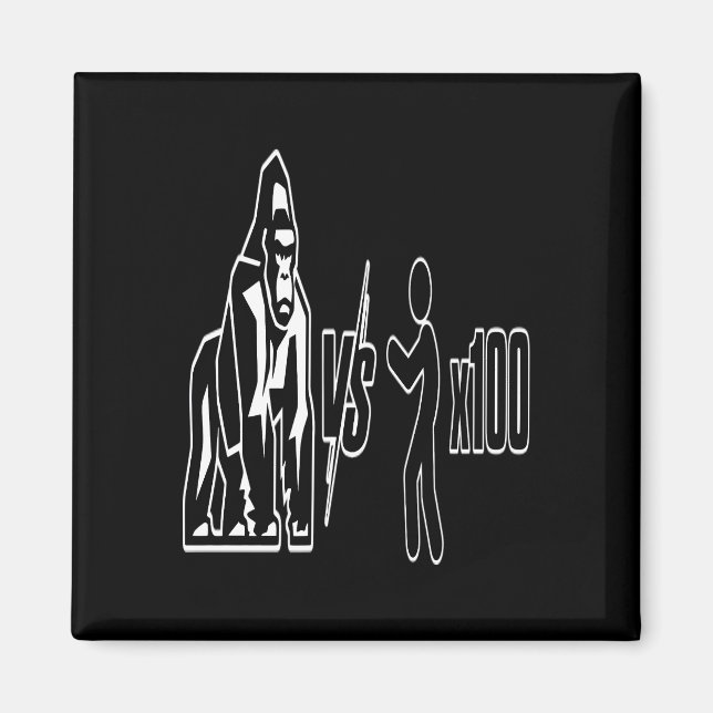 1 Silverback Gorilla vs 100 Människor_3 Magnet (Framsidan)
