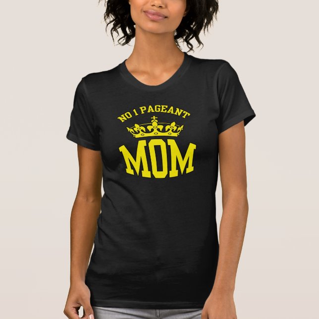 1 Skönhetstävling Mamma - Krona Mörk T-shirt (Framsida)