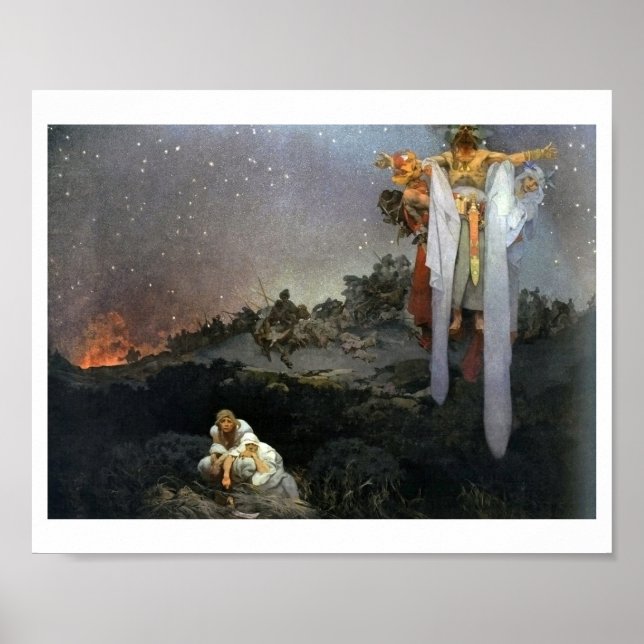 #1 Slaver i deras ursprungliga hemland, Mucha Poster (Framsidan)