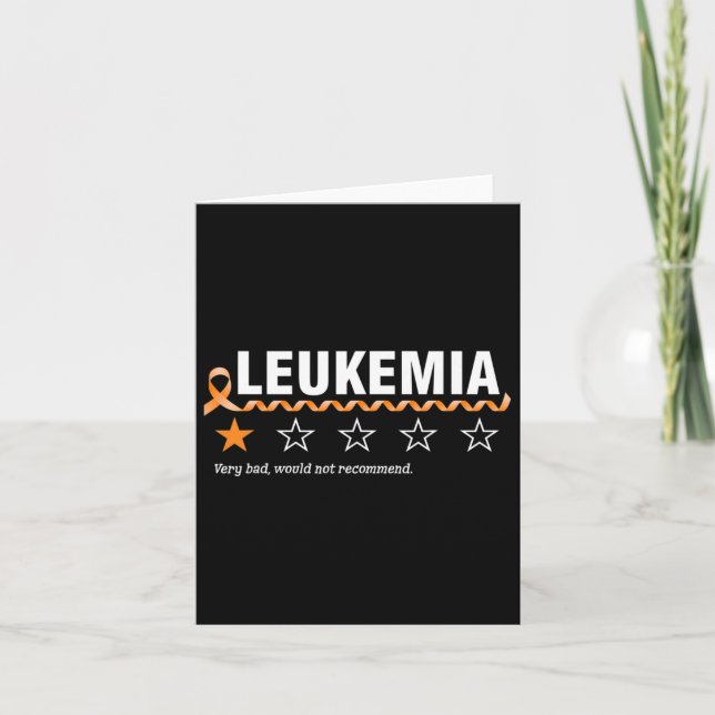 1 Star Rating Leukemia Awareness Roligt Fighter Kort (Framsida)