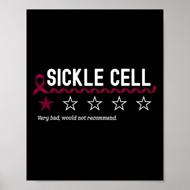 1 Star Rating Sickle Cell Awareness Funny Fighter Poster (Framsidan)