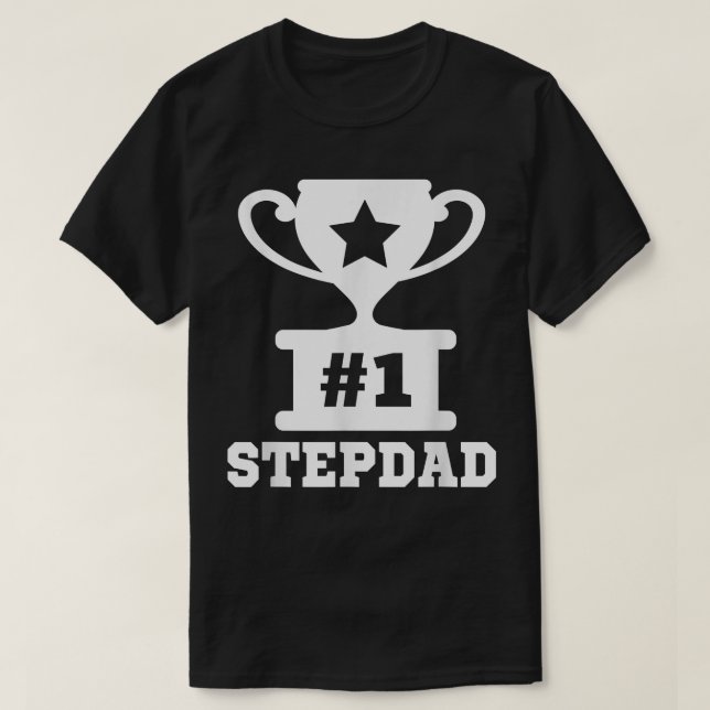1 Stepdad Number 1 Stepdad Stepfather Funny Fath T Shirt (Design framsida)