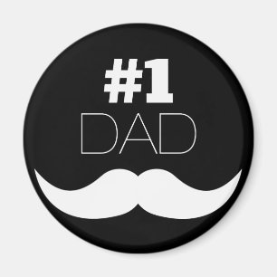 #1 Svartvit kräm i Pappa - nummer ett Magnet