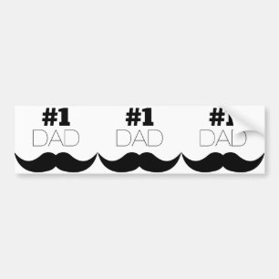 #1 Svartvit Pappa - nummer ett Bildekal