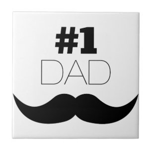 #1 Svartvit Pappa - nummer ett Kakelplatta