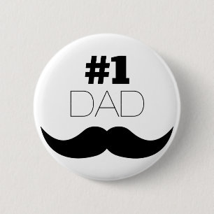 #1 Svartvit Pappa - nummer ett Knapp