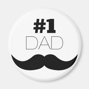 #1 Svartvit Pappa - nummer ett Magnet