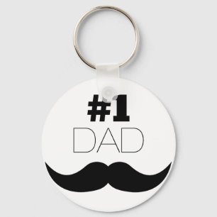 #1 Svartvit Pappa - nummer ett Nyckelring