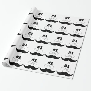 #1 Svartvit Pappa - nummer ett Presentpapper