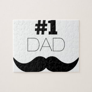 #1 Svartvit Pappa - nummer ett Pussel