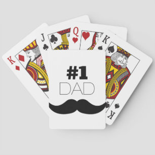 #1 Svartvit Pappa - nummer ett Spelkort