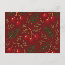 🎄 1. Sweet Cherry Holiday Charm Collection Helg Vykort