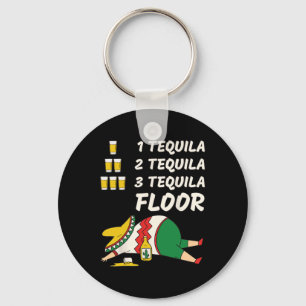 1 Tequila 2 Tequila 3 Tequila Golv - Funny Party Nyckelring
