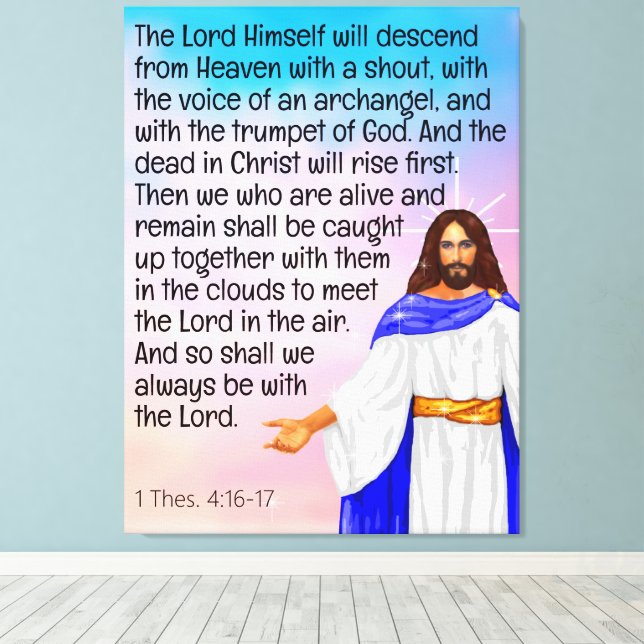 1 Tess. 4:16-17 Canvastryck (Insitu (trägolv))
