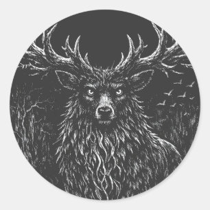 1. The Shadow Stag av BurnsInHell Runt Klistermärke