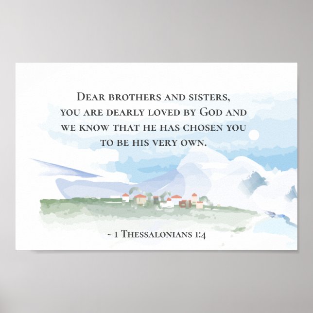 1 Thessalonians 1:4 Du är död. Poster (Framsidan)