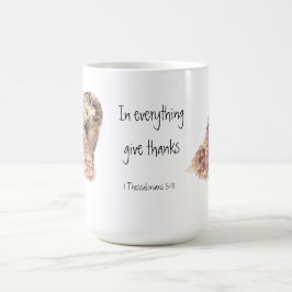 1 Thessalonians 5:18 Scripture, Cute Bird Kaffemugg