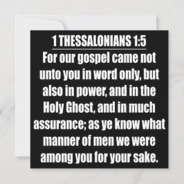 1 Thessalonikerbrevet 1:5 Evangelium Kom med Kraft Tack Kort