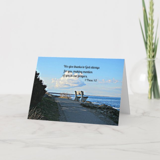 1 Thessaloniki 1:2 Tack Kort (Framsida)