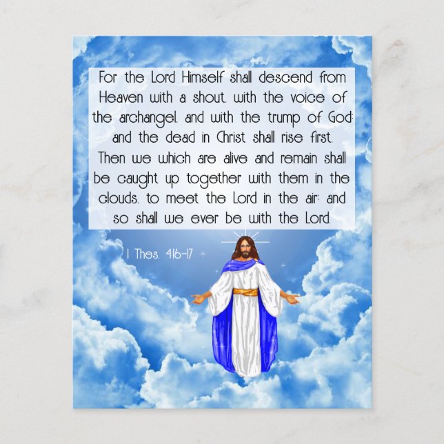 1 Thessaloniki 4:16-17 Flygblad (Framsidan)