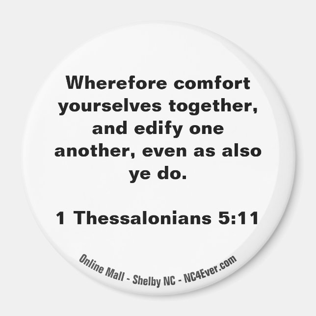 1 Thessaloniki 5:11 Bible Verse magnet (Framsidan)