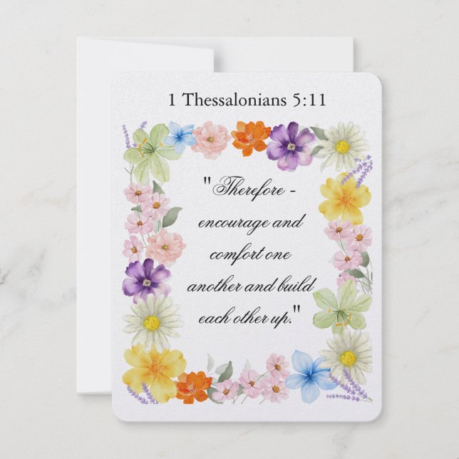 1 Thessaloniki 5:11 Julkort (Framsida)