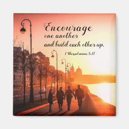 1 Thessaloniki 5:11 Uppmuntra varandra bibel Magnet