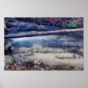 1 Thessaloniki 5: 16-18 Poster