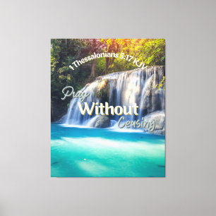 1 Thessaloniki 5:17 Bläddra Verse Canvas Wall Art