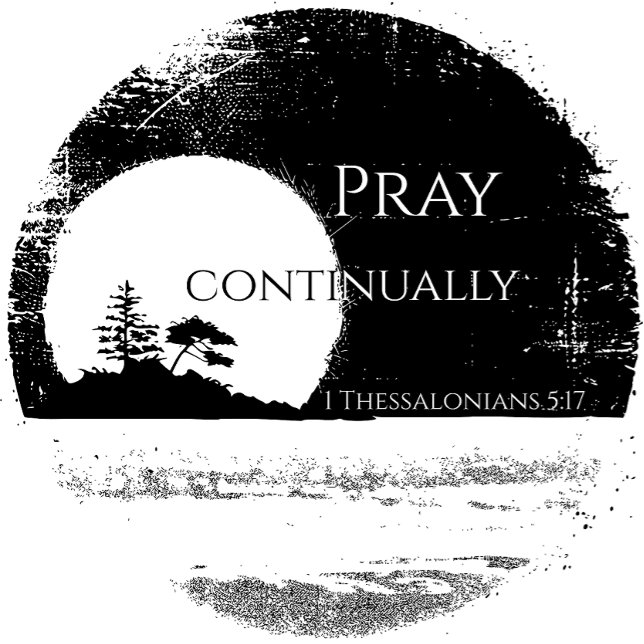 1 Thessaloniki 5:17 T Shirt (Skapare uppladdad)