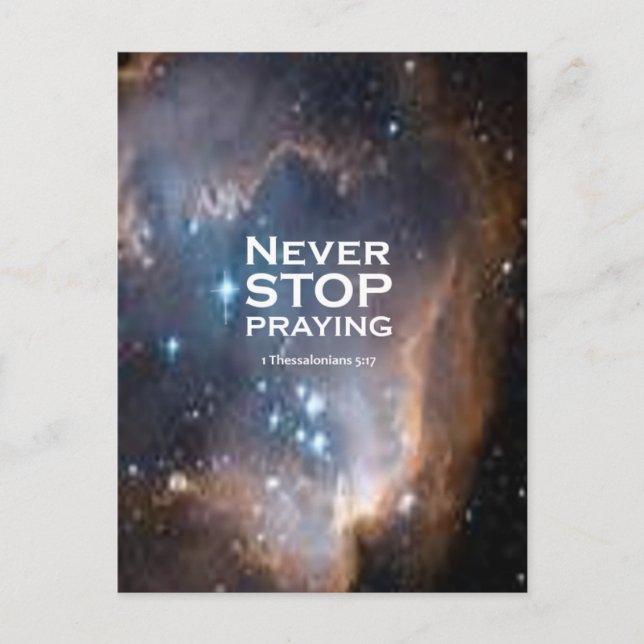 1 Thessaloniki 5:17 Vykort (Framsida)