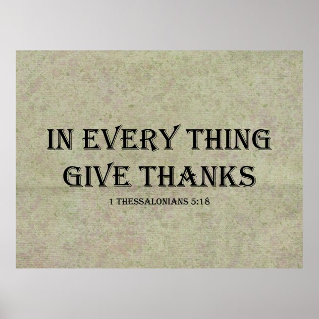 1 Thessaloniki 5:18 Poster (Framsidan)