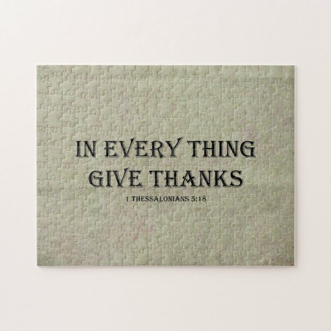 1 Thessaloniki 5:18 Pussel (Horisontell)