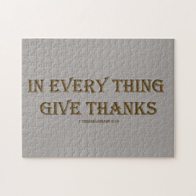 1 Thessaloniki 5:18 Pussel (Horisontell)