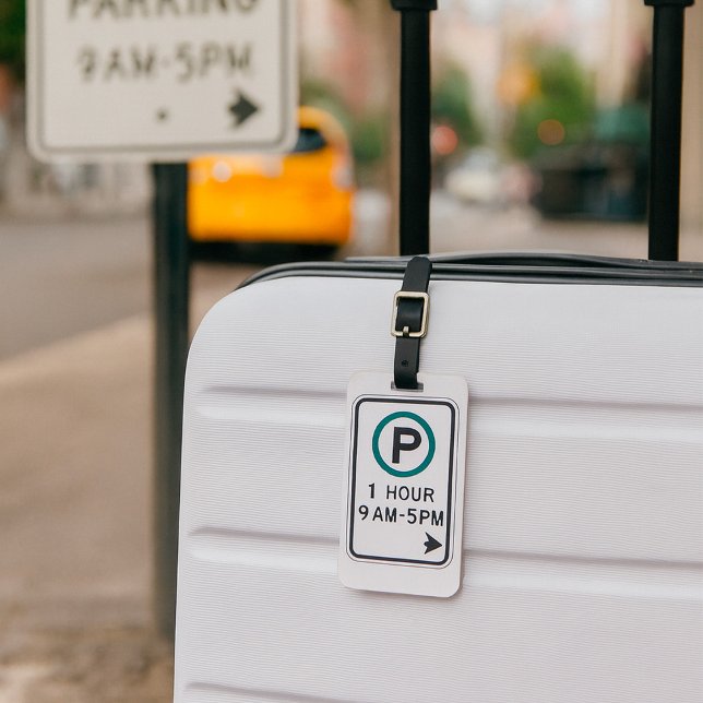 1 timmes parkningssignal för kontrollerade parsnin bagagebricka (Skapare uppladdad)