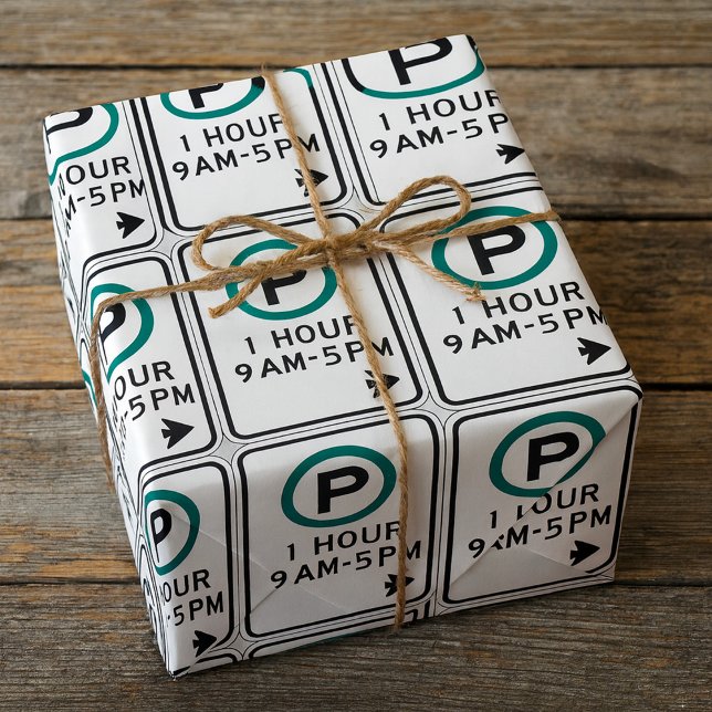 1 timmes parkningssignal för kontrollerade parsnin presentpapper (Skapare uppladdad)