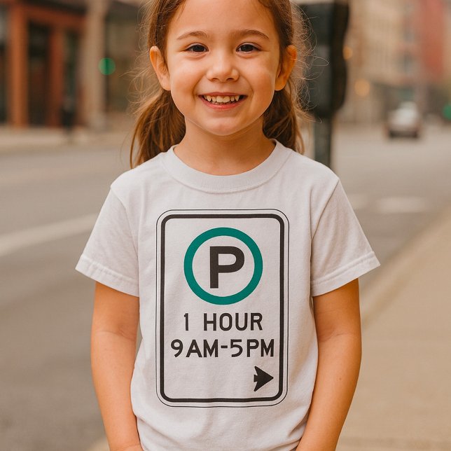 1 timmes parkningssignal för kontrollerade parsnin t shirt (Skapare uppladdad)