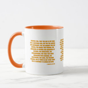 1 Timothy 1:9-10 KJV Bibelskrift 2-ton Mugg