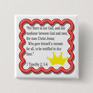 1 Timothy 2:5 - ram 6 med kronan knäppas Knapp