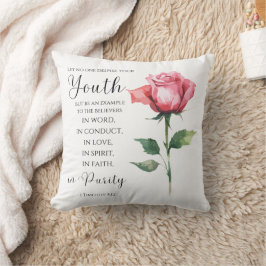 1 Timothy 4:12 - Youth Bible Verse Flower Kudde