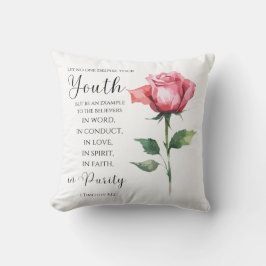 1 Timothy 4:12 - Youth Bible Verse Flower Kudde
