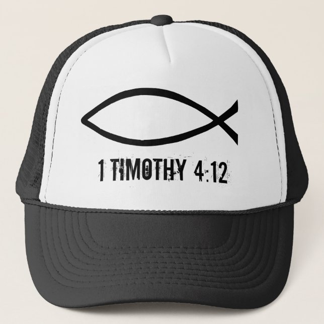 1 Timothy 4:12hatt Truckerkeps (Framsida)