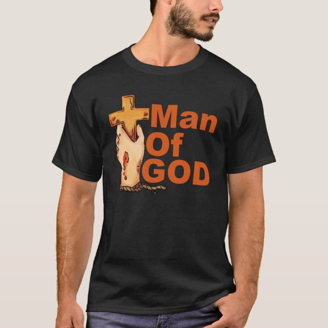 1 Timothy 611 16 Man Of God Bible Verse Christian  T Shirt (Framsida)