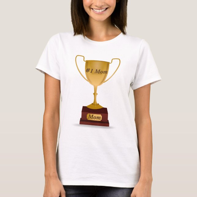#1 Trophy Mamma T-shirt (Framsida)