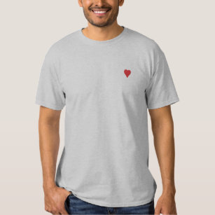 1 tum hjärta broderad t-shirt